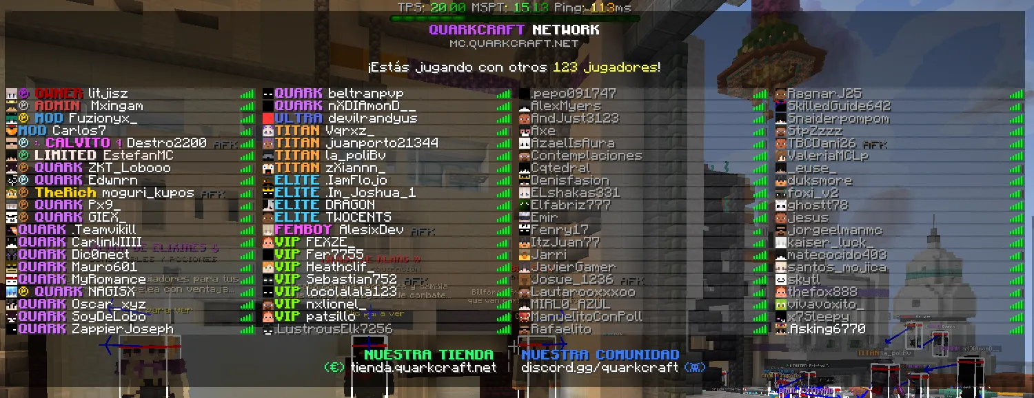 Survival PvP · Tab